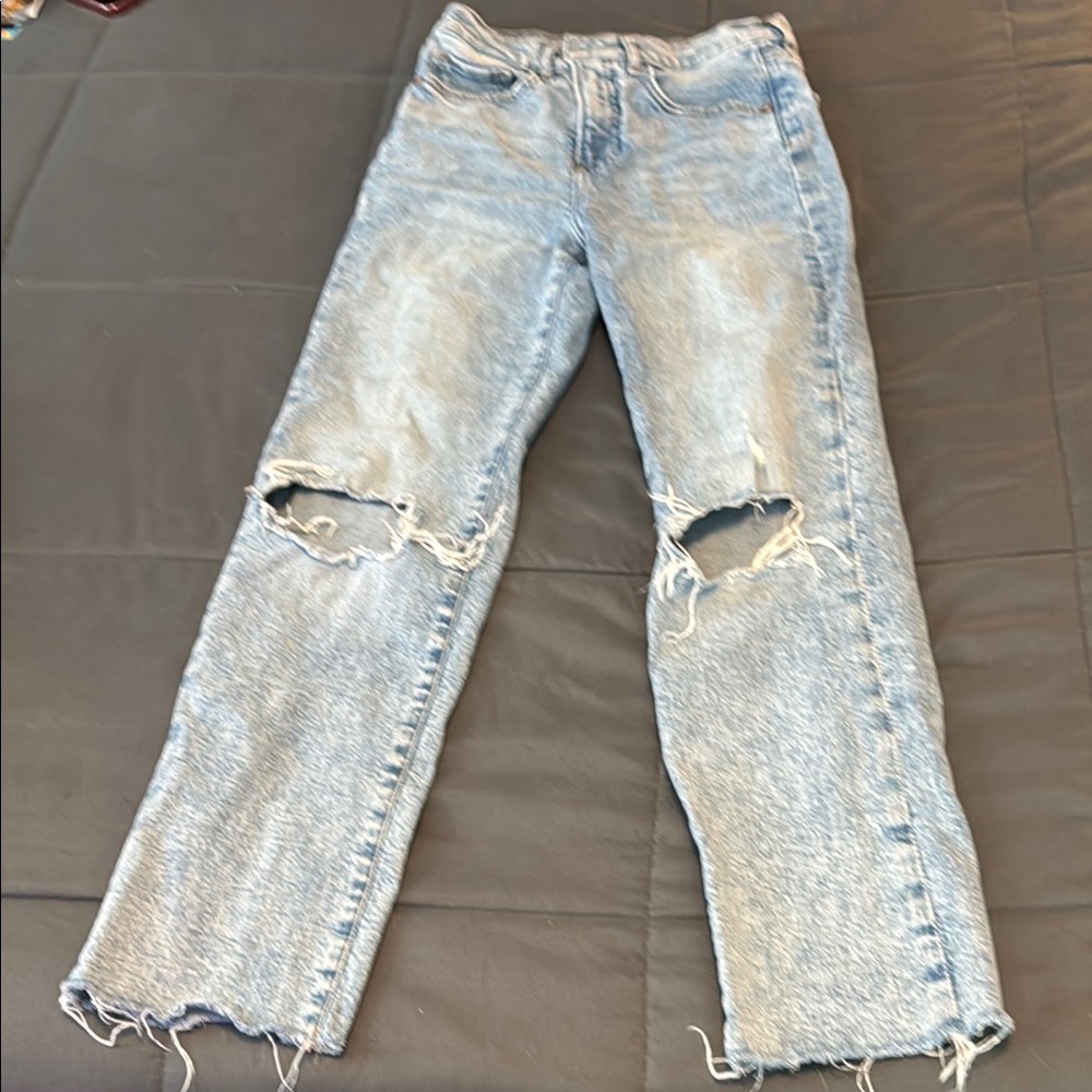 EXPRESS Distressed Light Blue Women's Jeans